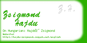 zsigmond hajdu business card